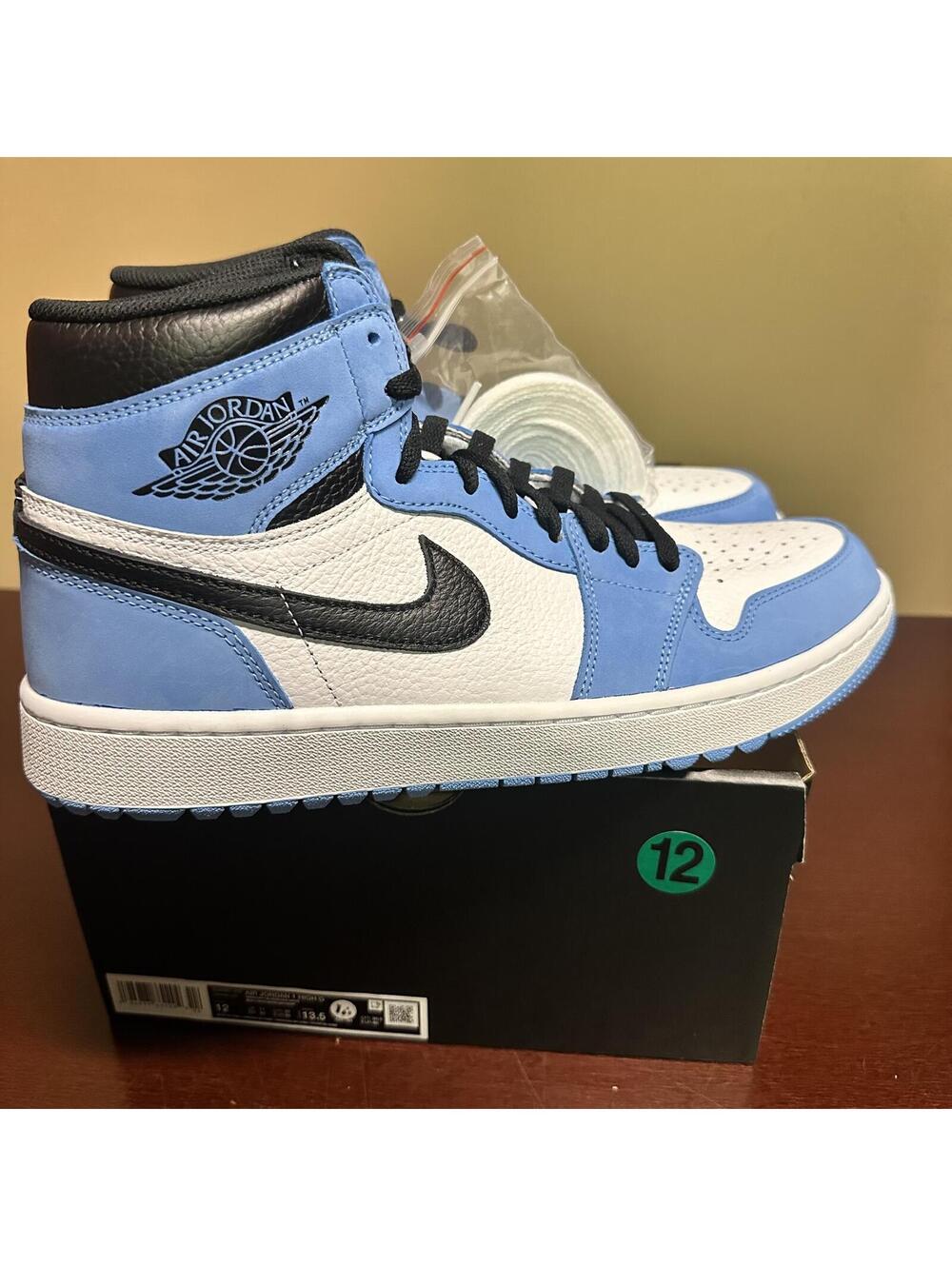 Nike Air Jordan 1 High G sz12 University Blue/White golf tiger DQ0660 400